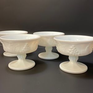 Colony Grape Milkglass Dessert Cup Set of 4